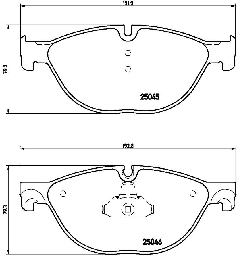 BMW Disc Brake Pad Set - Front (Low-Metallic) 34116851269 - Brembo P06076